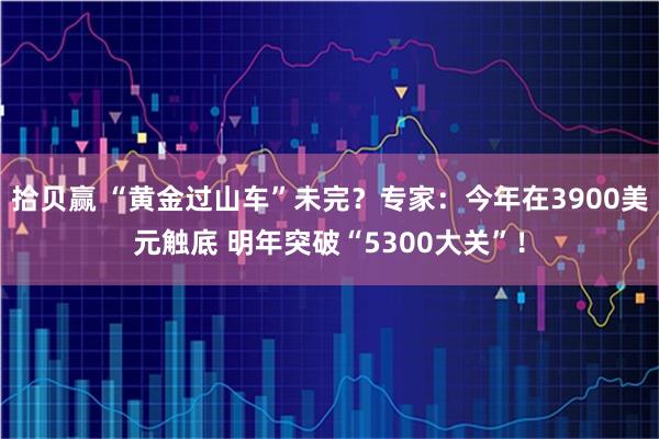 拾贝赢 “黄金过山车”未完？专家：今年在3900美元触底 明年突破“5300大关”！